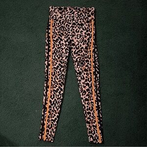 No Boundaries Leopard Print Leggings with side stripes